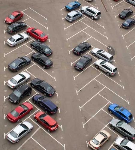 Cars parked in parking lot